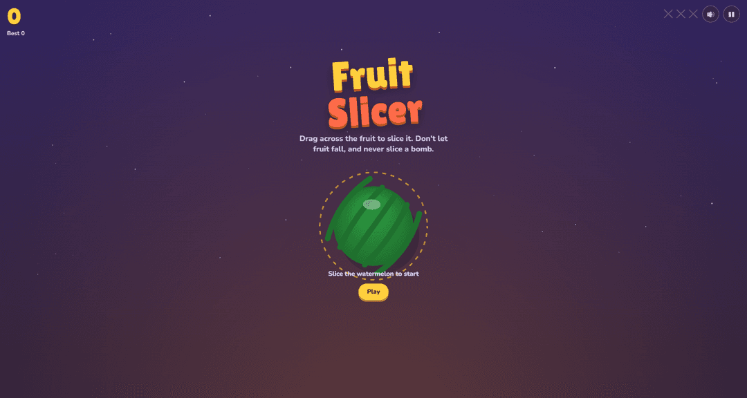 Fruit Slicer in play