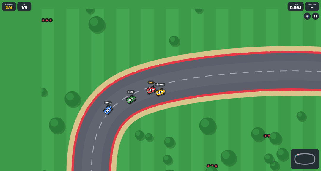 Mini Kart Race in play