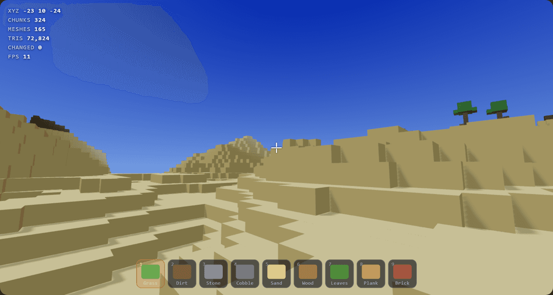 Voxel World in play